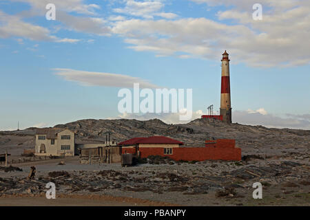 Diaz Point Lighthouse, Lüderitz, Namibie du sud. Banque D'Images