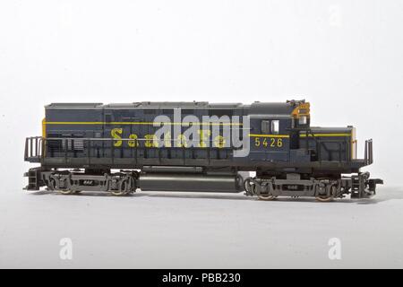 Modèle à l'échelle HO locomotive diesel Santa Fe Banque D'Images