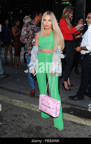 PrettyLittleThing x Maya Jama Fête de lancement à MNKY HSE à Mayfair, Londres. En vedette : Chyna Ellis Où : London, Royaume-Uni Quand : 25 juin 2018 Source : WENN.com Banque D'Images