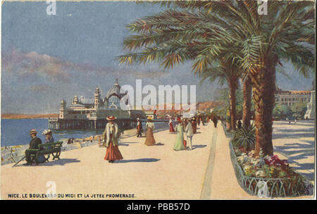 1100 Nice. Le boulevard du Midi et la jetée Promenade. 938P 56 (NPAR) 421033 Banque D'Images