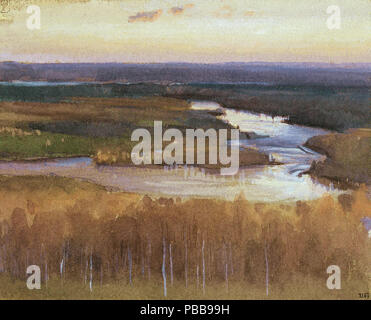 Jarnefelt Eero - Paysage d'automne avec une rivière Banque D'Images