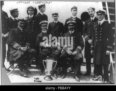 1127 Dirigeants de CARPATHIA, 12 avril 1913 Banque D'Images
