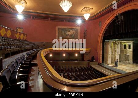 Théâtre Villamarta - intérieur, Jerez de la Frontera, province de Cadiz, Andalousie, Espagne, Europe. Banque D'Images