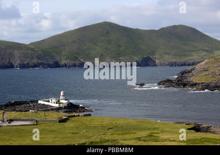 Portrait de Valentia Island Lighthouse à Cromwell Point, comté de Kerry, Irlande. Banque D'Images