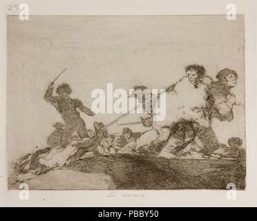 Francisco de Goya y Lucientes / 'il le mérite (désastres de la guerre, 29'). 1810 - 1814. L'eau-forte, pointe sèche, Burin, Brunissoir sur papier ivoire. Musée : Musée du Prado, Madrid, España. Banque D'Images