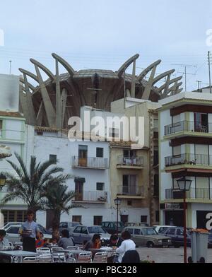 IGLESIA DE STA MARIA DE LORETO. Lieu : extérieur, Javea / Xabia, ALICANTE, Espagne. Banque D'Images