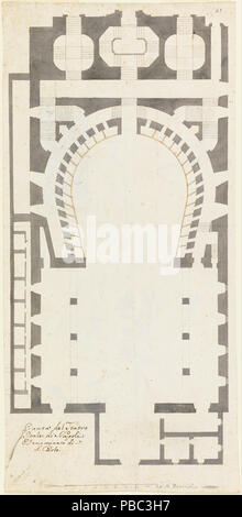 1190 Pianta Del Teatro Reale di Napoli Denominato di San Carlo (Plan de masse du Théâtre San Carlo, Nap... - Banque D'Images