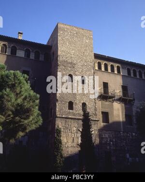 CASA DEL VISTA DESDE LA ARCEDIANO PLAZA NOVA. Lieu : CASA DE L'ARDIACA. Banque D'Images