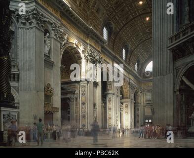 L'INTÉRIEUR. Lieu : BASILIQUE DE SAN PEDRO-intérieur, VATICANO. Banque D'Images
