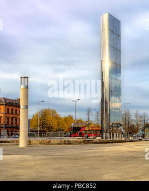 Une case vide Roald Dahl Plass de Cardiff Bay Banque D'Images