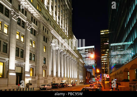 Montréal, Canada, le 26 juillet 2018. La nuit, tourné de la rue Mansfield. Mario Beauregard Crédit/Alamy Live News Banque D'Images