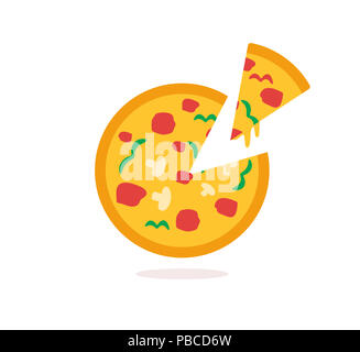 Pizza d'illustration vectorielle Banque D'Images