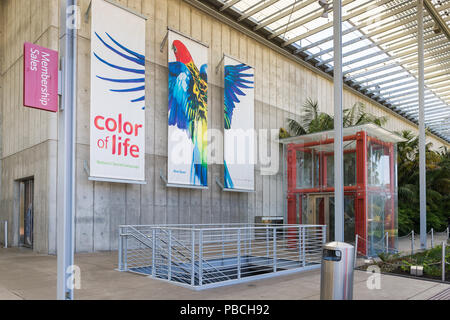 SAN FRANCISCO, USA - Oct 5, 2015 : l'entrée dans l'Académie des Sciences de Californie, un musée d'histoire naturelle de San Francisco, en Californie. Il a été l'esta Banque D'Images