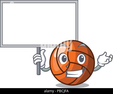 Conseil apporter cartoon style caractère volley-ball Illustration de Vecteur