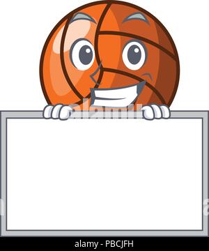 Souriant avec caractère cartoon style conseil volley-ball Illustration de Vecteur