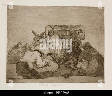 Francisco de Goya y Lucientes / 'étranges dévotion !'. 1814 - 1815. Eau-forte, aquatinte, Brunissoir sur ivoire papier. Musée : Musée du Prado, Madrid, España. Banque D'Images