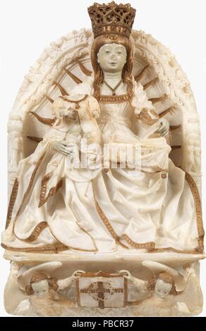 Gil de Siloé / 'La Vierge ont intronisé avec l'Enfant Jésus'. 1490 - 1500. L'albâtre. Musée : Musée du Prado, Madrid, España. Banque D'Images