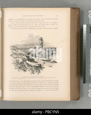 1252 Vestiges d'un fort de croisade à Tantûrah. Son tour brisée est de trente pieds de hauteur. Au loin le village de Tantûrah s'affiche, dans le site de l'ancienne ville de Dor (NYPL b10607452-80633) Banque D'Images