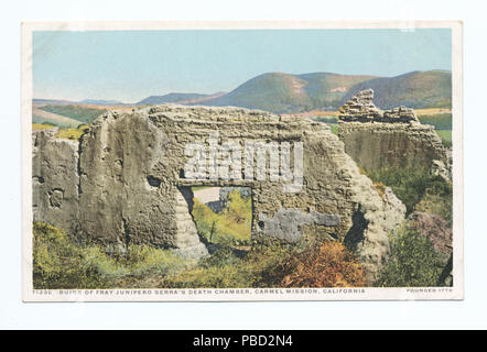 Ruines 1277, Fr. La mort de Junipero Serra, Chambre Carmel Mission, Californie (NYPL b12647398-74246) Banque D'Images