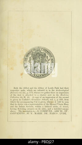 1302 Sceau de l'abbaye de parc de Louth Banque D'Images