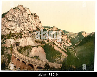 1306 Chemin de fer de Semmering, viaduc sur la Kalte Rinne, Styrie, Autriche-hongrie-RCAC2002710982 Banque D'Images
