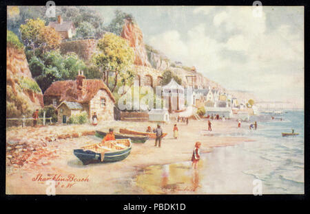 1312 I.o.W. Shanklin Beach Npar (442932) Banque D'Images