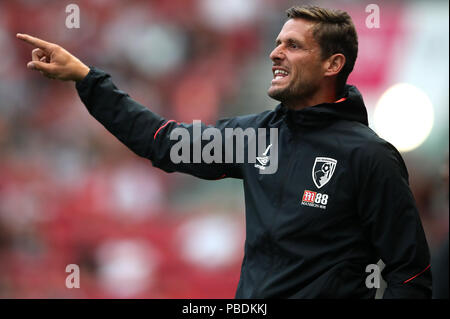 Assistant-gérant de Bournemouth AFC Jason Tindall lors d'un match amical de pré-saison à Ashton Gate, Bristol. Banque D'Images