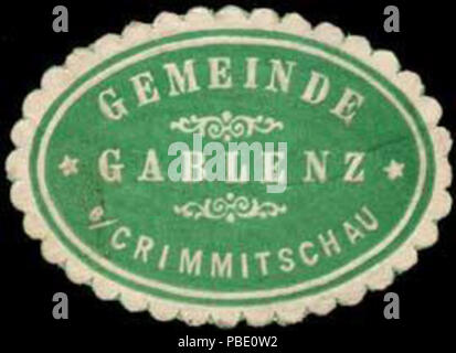 1364 Siegelmarke Gemeinde Gablenz bei Crimmitschau W0253797 Banque D'Images