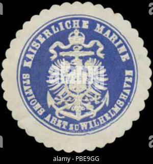 1413 Siegelmarke K. Stations marines Arzt zu Wilhelmshaven W0357472 Banque D'Images