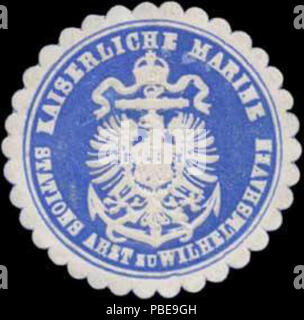 1413 Siegelmarke K. Stations marines Arzt zu Wilhelmshaven W0363911 Banque D'Images