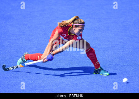 Londres, Royaume-Uni. 28 juillet 2018.Au cours de l'épanouissement de la Coupe du Monde féminine de hockey Londres 2018 - Le bassin C match entre l'Espagne contre l'Allemagne le Samedi, 28 juillet 2018. Londres, Angleterre. Credit : Taka Taka : WuCredit G G Crédit : Taka Wu Wu/Alamy Live News Banque D'Images