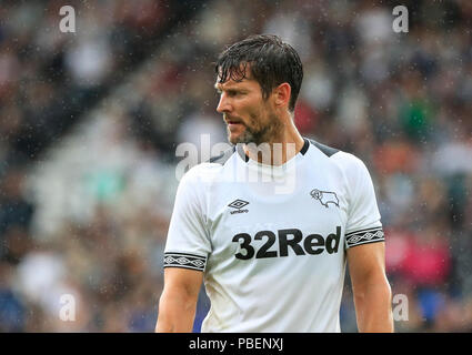 .28e Juillet 2018, Pride Park Stadium, Derby, England ; Pré saison friendly foot, Derby County contre Wolverhampton Wanderers ; David Nugent de Derby County Credit : Action Plus Sport Images/Alamy Live News Banque D'Images