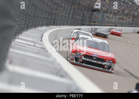 28 juillet 2018 - Newton, Iowa, États-Unis d'Amérique - Ryan Reed (16) apporte sa voiture de course à l'avant et au cours de l'US Cellular 250 au Iowa Speedway à Newton, Iowa. (Crédit Image : © Chris Owens Asp Inc/ASP via Zuma sur le fil) Banque D'Images