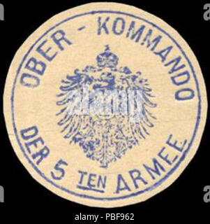 1493 Siegelmarke - Ober Kommando der Armee 10 5W0210841 Banque D'Images