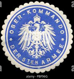 1493 Siegelmarke Ober-Kommando 10 Armee der 5W0307434 Banque D'Images