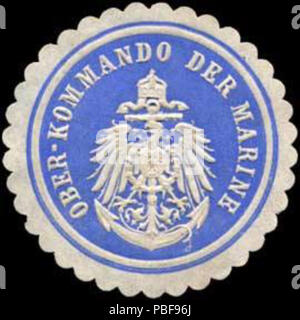 1493 Siegelmarke Ober-Kommando der W0285634 Marine Banque D'Images