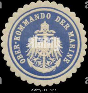 1493 Siegelmarke Ober-Kommando der W0352042 Marine Banque D'Images