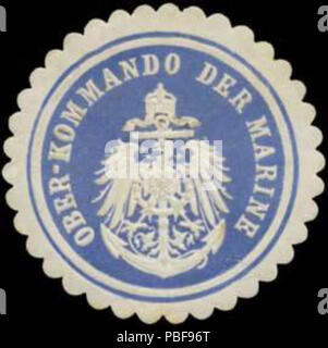 1493 Siegelmarke Ober-Kommando der W0364201 Marine Banque D'Images