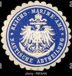 1500 Siegelmarke Reichs - Marine - AMT - Nautische Abtheilung W0221101 Banque D'Images