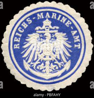 1500 Siegelmarke Reichs - Marine - AMT W0213318 Banque D'Images