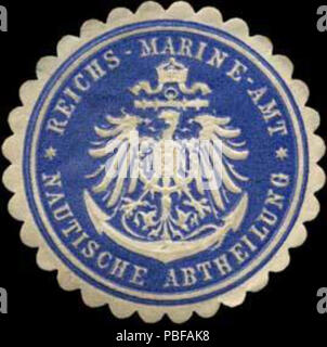 1500 Siegelmarke Reichs-Marine-Amt - Nautische Abtheilung W0313856 Banque D'Images