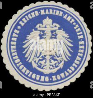 1500 Siegelmarke Baubeaufsichtigung-Howaldtswerke Reichs-Marine-Amt-Kiel W0357440 Banque D'Images