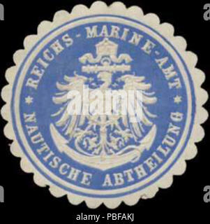 1500 Siegelmarke Reichs-Marine-Amt Nautische Abtheilung W0353215 Banque D'Images
