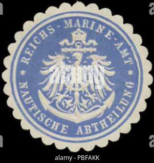 1500 Siegelmarke Reichs-Marine-Amt Nautische Abtheilung W0364198 Banque D'Images