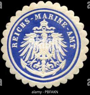 1500 Siegelmarke Reichs-Marine-Amt W0285632 Banque D'Images