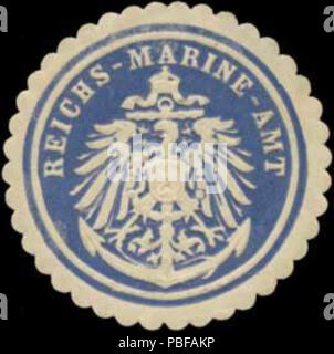 1500 Siegelmarke Reichs-Marine-Amt W0345190 Banque D'Images