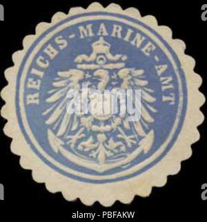 1500 Siegelmarke Reichs-Marine-Amt W0353341 Banque D'Images