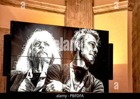 Rome, Italie. 27 juillet, 2018. Conférence de presse à la salle de la Spadolini Ministère du patrimoine culturel à Rome de 'Jazz4Italie 2018' avec le directeur artistique Paolo Fresu . Credit : Daniela Franceschelli/Pacific Press/Alamy Live News Banque D'Images