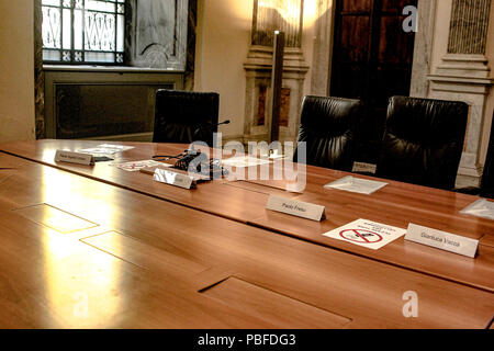 Rome, Italie. 27 juillet, 2018. Conférence de presse à la salle de la Spadolini Ministère du patrimoine culturel à Rome de 'Jazz4Italie 2018' avec le directeur artistique Paolo Fresu . Credit : Daniela Franceschelli/Pacific Press/Alamy Live News Banque D'Images