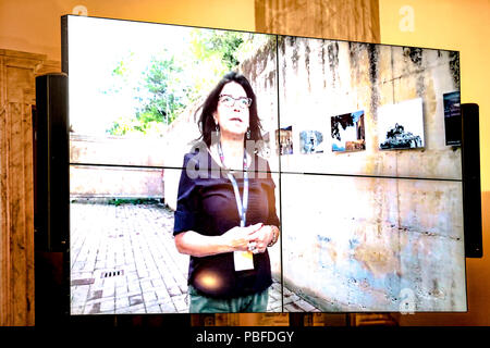 Rome, Italie. 27 juillet, 2018. Conférence de presse à la salle de la Spadolini Ministère du patrimoine culturel à Rome de 'Jazz4Italie 2018' avec le directeur artistique Paolo Fresu . Credit : Daniela Franceschelli/Pacific Press/Alamy Live News Banque D'Images